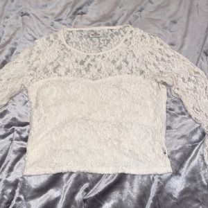 Long sleeve formal mesh shirt